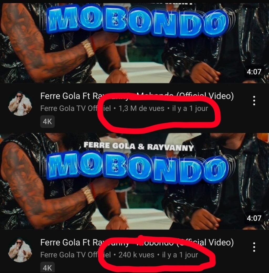 YouTube : Le clip “Mobondo” de Ferre Gola et Rayvanny dépasse 1,3 million de vues en quelques heures 19 91a867e5 c915 40a4 8140 690d6f0fe62e 1