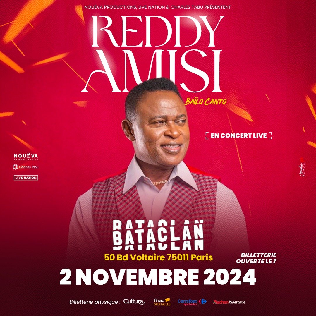Reddy Amisi en concert à la Salle Bataclan à Paris le 2 novembre 2024 17 Affiche officiel du concert